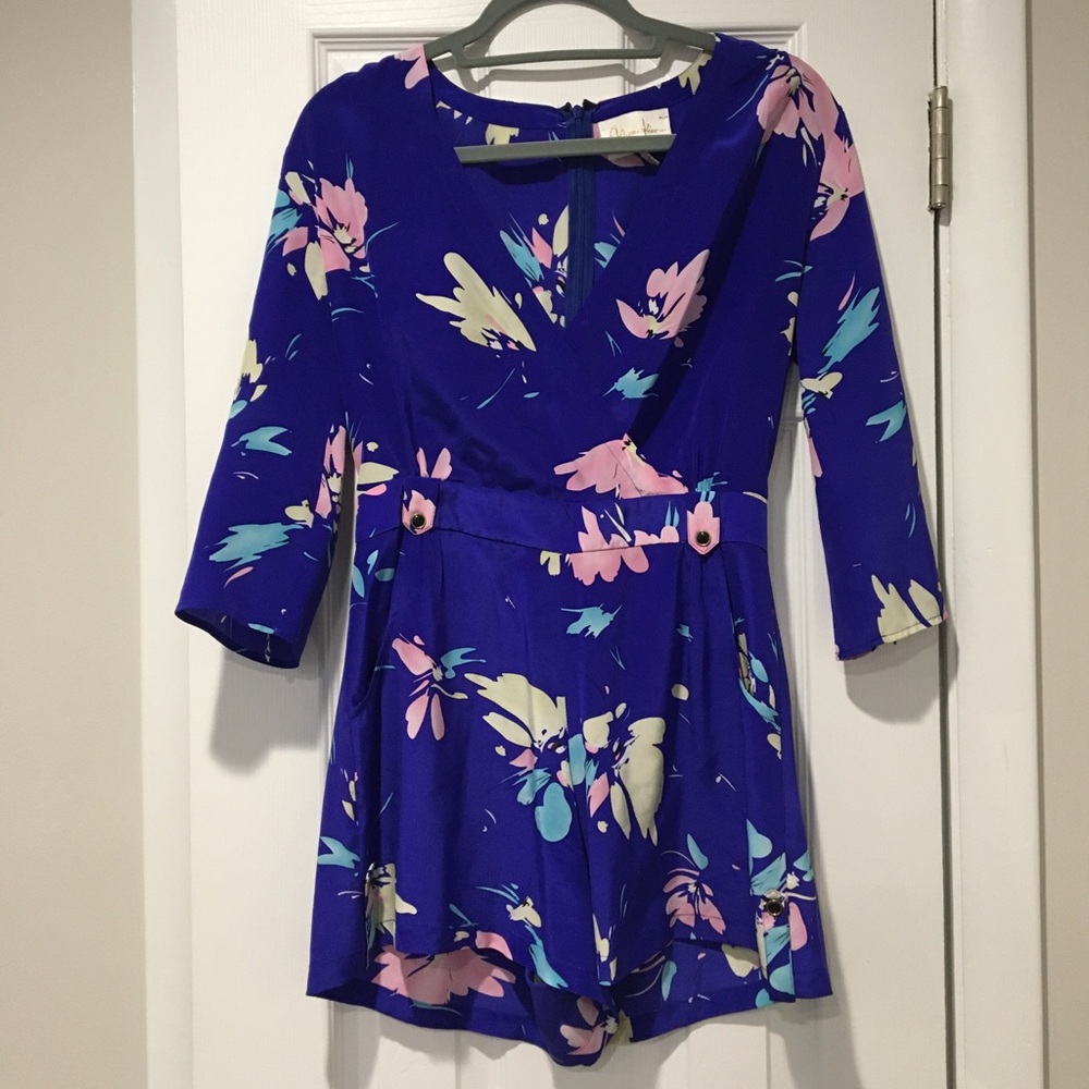 Yumi Kim 100% silk floral romper
